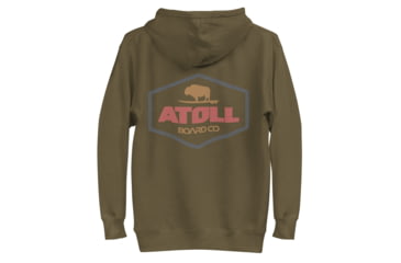 Image of Atoll Board Co Unisex Hoodie with Atoll Dimond Graphic - Military Green, S - Military Green,S, 637BCFDBC6553Military-Green-S