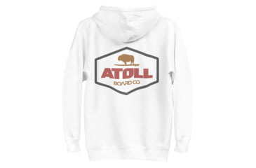 Image of Atoll Board Co Unisex Hoodie with Atoll Dimond Graphic - White, XL - White,XL, 637BCFDBC6553White-XL