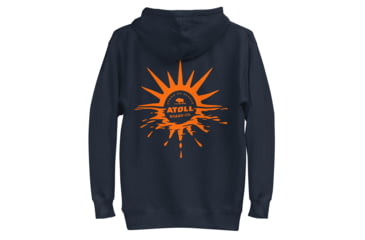 Image of Atoll Board Co Unisex Hoodie with Atoll Horizon Sunset Graphic - Navy Blazer, 2XL - Navy Blazer,2XL, 64518EF345044Navy-Blazer-2XL