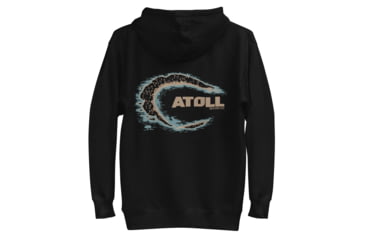 Image of Atoll Board Co Unisex Hoodie with Atoll Island Graphic - Black, XL - Black,XL, 637BD3158CD9CBlack-XL