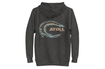 Image of Atoll Board Co Unisex Hoodie with Atoll Island Graphic - Charcoal Heather, 2XL - Charcoal Heather,2XL, 637BD3158CD9CCharcoal-Heather-2XL