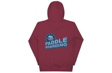 Image of Atoll Board Co Unisex Hoodie with Atoll Paddle Boarding Wrecked My Life Graphic - Maroon, XL - Maroon,XL, 631CD5BB99FAAMaroon-XL