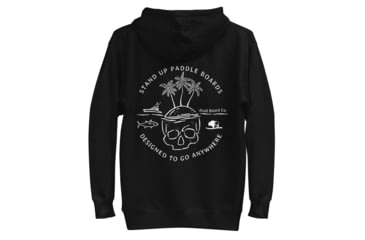 Image of Atoll Board Co Unisex Hoodie with Atoll Skull Island Graphic - Black, S - Black,S, 64503FB701D22Black-S