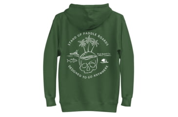 Image of Atoll Board Co Unisex Hoodie with Atoll Skull Island Graphic - Forest Green, XL - Forest Green,XL, 64503FB701D22Forest-Green-XL