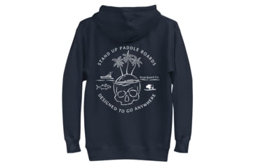 Image of Atoll Board Co Unisex Hoodie with Atoll Skull Island Graphic - Navy Blazer, L - Navy Blazer,L, 64503FB701D22Navy-Blazer-L