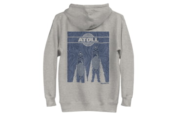 Image of Atoll Board Co Unisex Hoodie with Atoll SUP and Wake Graphic - Carbon Grey, L - Carbon Grey,L, 637BCE6632C33Carbon-Grey-L