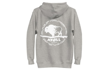 Image of Atoll Board Co Unisex Hoodie with Hand Drawn Atoll Logo - Carbon Grey, S - Carbon Grey,S, 628E8B7D50B97Carbon-Grey-S