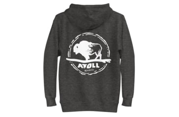 Image of Atoll Board Co Unisex Hoodie with Hand Drawn Atoll Logo - Charcoal Heather, 3XL - Charcoal Heather,3XL, 628E8B7D50B97Charcoal-Heather-3XL