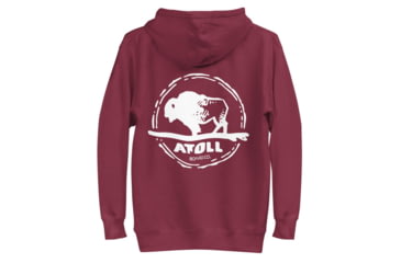 Image of Atoll Board Co Unisex Hoodie with Hand Drawn Atoll Logo - Maroon, S - Maroon,S, 628E8B7D50B97Maroon-S