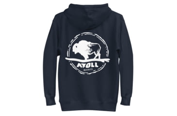 Image of Atoll Board Co Unisex Hoodie with Hand Drawn Atoll Logo - Navy Blazer, XL - Navy Blazer,XL, 628E8B7D50B97Navy-Blazer-XL