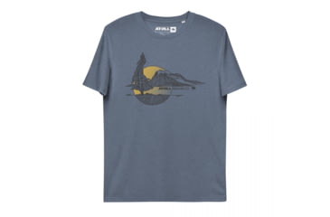 Image of Atoll Board Co Unisex organic cotton t-shirt with Atoll Lone Pine Graphic - Dark Heather Blue, 2XL - Dark Heather Blue,2XL, 62C5FBCF3DEEDDark-Heather-Blue-2XL
