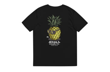 Image of Atoll Board Co Unisex Organic Cotton Tee with Atoll Pineapple Head Graphic - Black, 2XL - Black,2XL, 6494C56223AA1Black-2XL