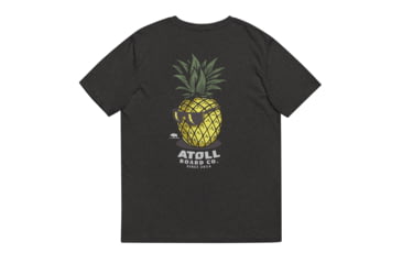 Image of Atoll Board Co Unisex Organic Cotton Tee with Atoll Pineapple Head Graphic - Dark Heather Grey, M - Dark Heather Grey,M, 6494C56223AA1Dark-Heather-Grey-M