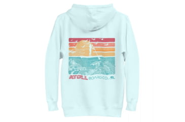 Image of Atoll Board Co Unisex Premium Hoodie with Atoll SUP Rider and Reef Graphic - Sky Blue, XL - Sky Blue,XL, 62CEFCABCAE0CSky-Blue-XL