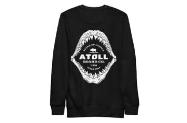 Image of Atoll Board Co Unisex Premium Sweatshirt with Atoll Shark Fossil Graphic - Black, L - Black,L, 648746419EE75Black-L