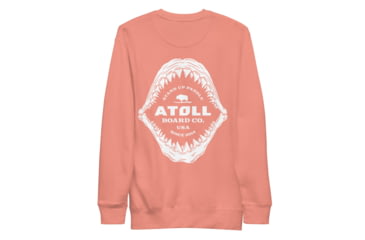 Image of Atoll Board Co Unisex Premium Sweatshirt with Atoll Shark Fossil Graphic - Dusty Rose, XL - Dusty Rose,XL, 648746419EE75Dusty-Rose-XL