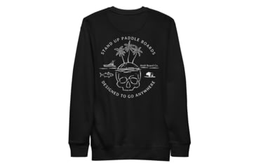 Image of Atoll Board Co Unisex Premium Sweatshirt with Atoll Skull Island Graphic - Black, M - Black,M, 6450460B65F89Black-M