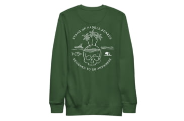 Image of Atoll Board Co Unisex Premium Sweatshirt with Atoll Skull Island Graphic - Forest Green, 2XL - Forest Green,2XL, 6450460B65F89Forest-Green-2XL