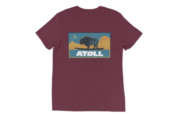 Image of Atoll Board Co Unisex Premium Tri Blend Tee with Atoll Sunset Logo Night Edition - Maroon Triblend, L - Maroon Triblend,L, 629A4D0F8EE49Maroon-Triblend-L