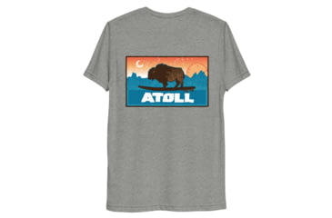 Image of Atoll Board Co Unisex Premium Tri Blend Tee with Atoll Sunset Logo Original Edition - Athletic Grey Triblend, L - Athletic Grey Triblend,L, 629A4B94B49D2Athletic-Grey-Triblend-L