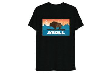 Image of Atoll Board Co Unisex Premium Tri Blend Tee with Atoll Sunset Logo Original Edition - Solid Black Triblend, XS - Solid Black Triblend,XS, 629A4B94B49D2Solid-Black-Triblend-XS