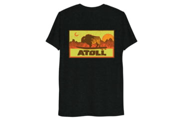 Image of Atoll Board Co Unisex Tri Blend T-shirt with Atoll Sunset Logo Hunter Edition - Charcoal-Black Triblend, M - Charcoal-Black Triblend,M, 629A490B453C7Charcoal-Black-Triblend-M