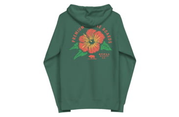 Image of Atoll Board Co Zip Up Hoodie with Atoll Paddle Board Island Flower Graphic - Alpine Green, M - Alpine Green,M, 64418B533A5D7Alpine-Green-M