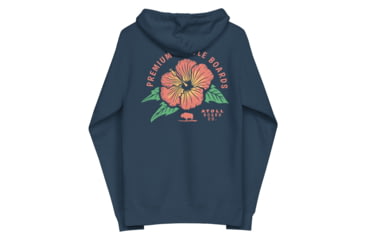 Image of Atoll Board Co Zip Up Hoodie with Atoll Paddle Board Island Flower Graphic - Navy, 2XL - Navy,2XL, 64418B533A5D7Navy-2XL