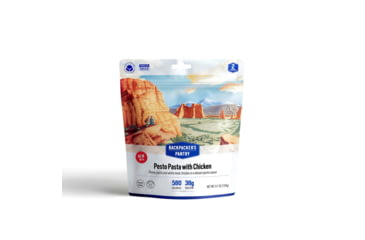 Image of Backpackers Pantry Pesto Pasta w/ Chicken Dehydrated Food, 580 Cal, 38g Protein, Natural, 4.7 oz, 102412