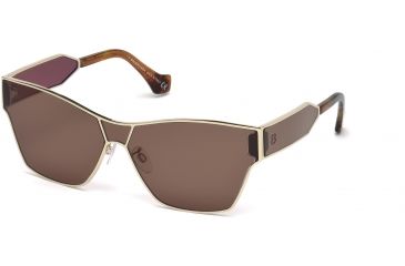 Image of Balenciaga BA0095 Sunglasses - Gold Frame Color, Brown Lens Color