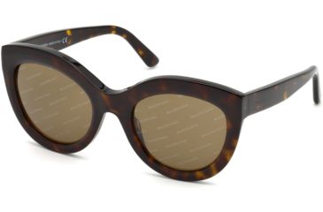 Image of Balenciaga BA0133 Sunglasses - Dark Havana Frame Color, Brown Lens Color