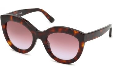 Image of Balenciaga BA0133 Sunglasses - Red Havana Frame Color, Brown Lens Color