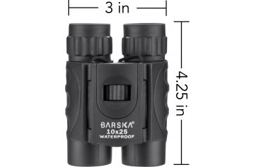 Image of Barska 10x25mm Waterproof Compact Binocular, Black, Small AB12725