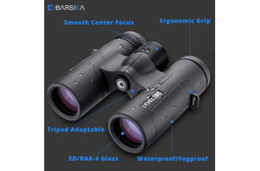 Image of Barska 8x32mm WP Level ED Binoculars, Black, AB12990