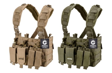 Image of Barska Tactical Chest Rig VX-400 Loaded Gear, Flat Dark Earth, Olive Drab Green