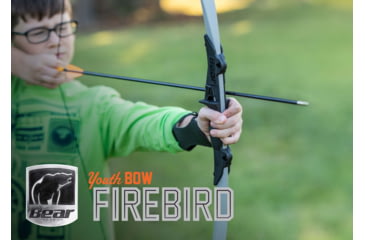 Image of Bear Archery Firebird Youth Bow / Bow Only / Right or Left Handed, Gray, AYB6601