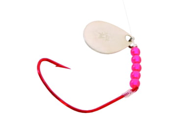 Image of BearPaw Flicker Snelled Hook, Wide Gap, Kahle Red, 12in Mono, Size 2, 6 per Pack, FNRWB-2