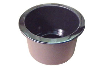 Image of Beckson Super Size Series Recessed Drink Holder - 3-7/8 Hole Cut x 3-1/4 Depth, Black/Chrome, GH43-B1C