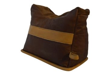 Image of BenchMaster Rifle Rest All Leather Bison Shooting Bag - Large-unfilled BMALBBLE