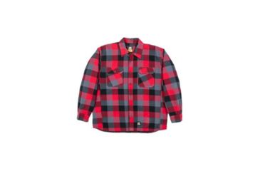 Image of Berne Flannel Shirt Jacket - Mens, Plaid Red E, Extra Large, Regular, 92021382272
