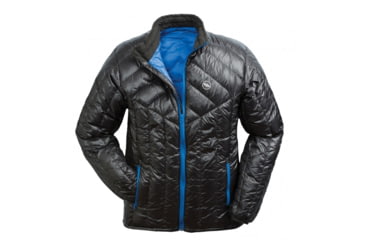 Image of Big Agnes Hole In The Wall Down Jacket - Men's-Black/Blue-Small