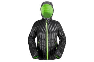 Image of Big Agnes Shovelhead Hooded Jacket - Women's-Black/Lime-X-Large