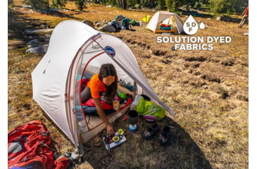 Image of Big Agnes Tiger Wall UL2 Solution Dye Tent, Gray/Yellow, TTWUL221
