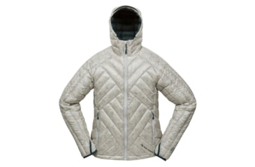 Image of Big Agnes Women's Shovelhead Hooded Jacket - 700 DownTek, Pearl/Green, Small 31403-110-SM