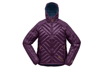 Image of Big Agnes Women's Shovelhead Hooded Jacket - 700 DownTek, Purple/Navy, Medium 31403-501-MD