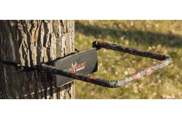 Image of Muddy Universal Shooting Rail, includes 1-1in Ratchet Strap, Padded Backrest, Padded Covering for Rail, Black/Camo CR0090