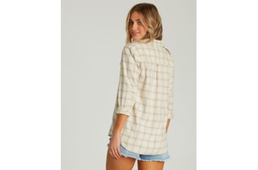 Image of Billabong Venture Out Long Sleeve Flannel Shirt - Womens, White Cap, Medium, J507MVEN-WCP-M