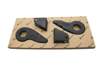 Image of Bison Offroad GM Full-Size Truck/ SUV 2000-2012 Front Leveling Kit w/ Forged Torsion Key, 33in Max Tire Size, Black, 2.5, GF-1502-33