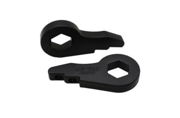 Image of Bison Offroad GM Full-Size Truck/ SUV 2000-2012 Front Leveling Kit w/ Forged Torsion Key, 33in Max Tire Size, Black, 2.5, GF-1502-33