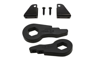 Image of Bison Offroad GM Full-Size Truck/ SUV 2000-2012 Front Leveling Kit w/ Forged Torsion Key, 33in Max Tire Size, Black, 2.5, GF-1502-33